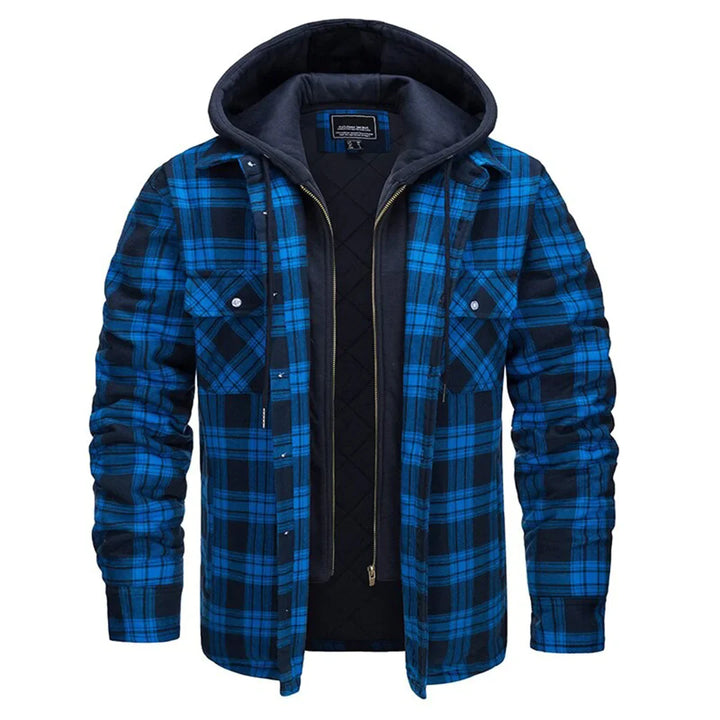 Edwin - Checked hooded jacket for men