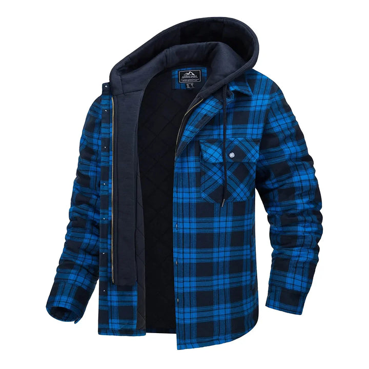 Edwin - Checked hooded jacket for men
