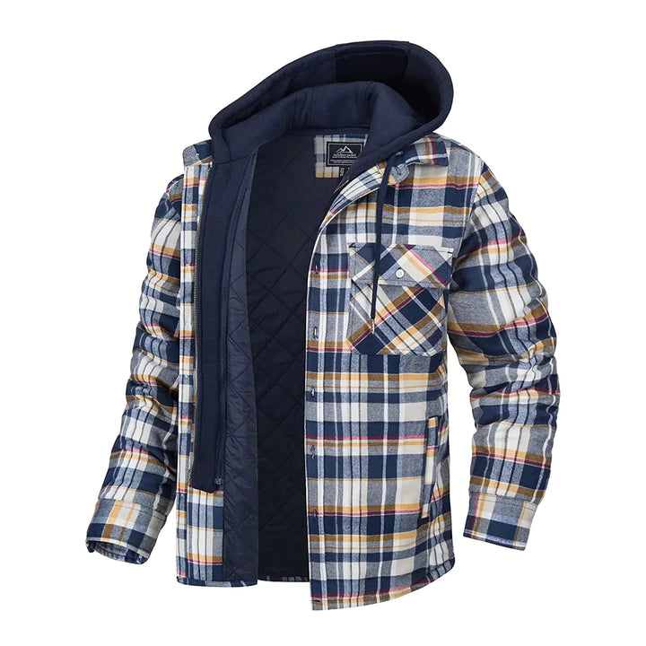Edwin - Checked hooded jacket for men