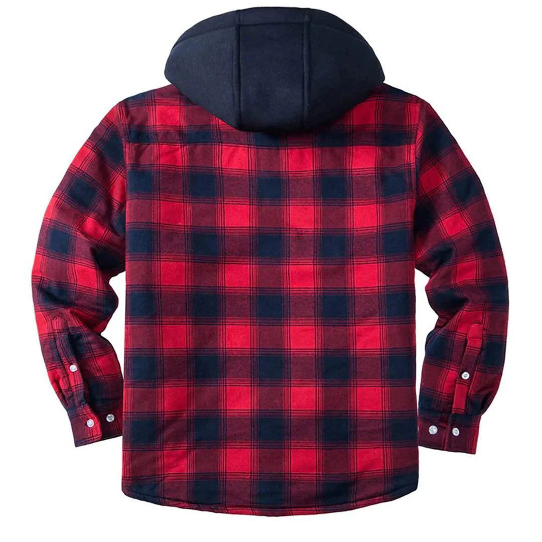 Edwin - Checked hooded jacket for men