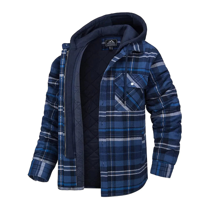 Edwin - Checked hooded jacket for men