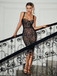 Women’s Lace Corset Bodycon Dress | Midi