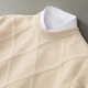 Men’s Textured Grid Knit Jumper | Crew Neck