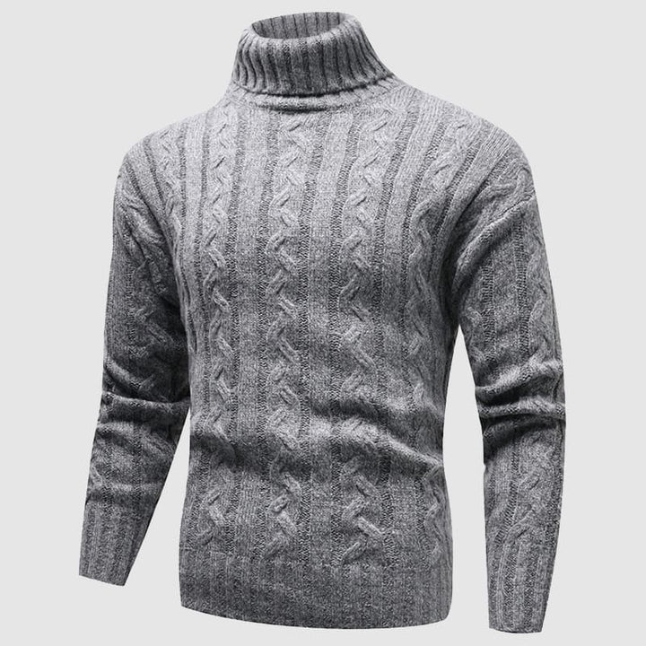 Men’s Cable Knit Sweater | Turtleneck