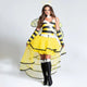 Ladies' Bee Halloween Costume Dress | Striped Top & Layered Skirt