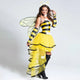 Ladies' Bee Halloween Costume Dress | Striped Top & Layered Skirt