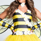 Ladies' Bee Halloween Costume Dress | Striped Top & Layered Skirt