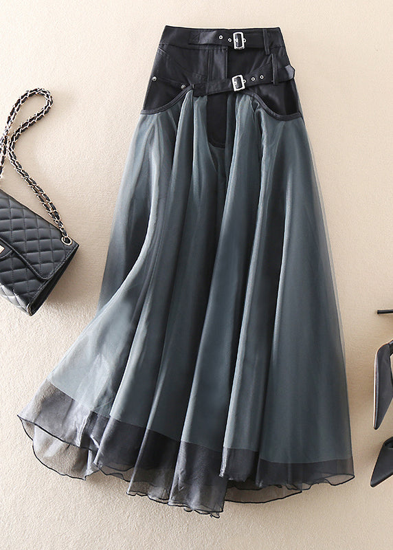 Women’s High Waist Belted Skirt | A-Line Maxi