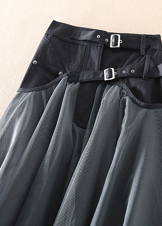 Women’s High Waist Belted Skirt | A-Line Maxi