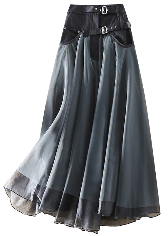 Women’s High Waist Belted Skirt | A-Line Maxi