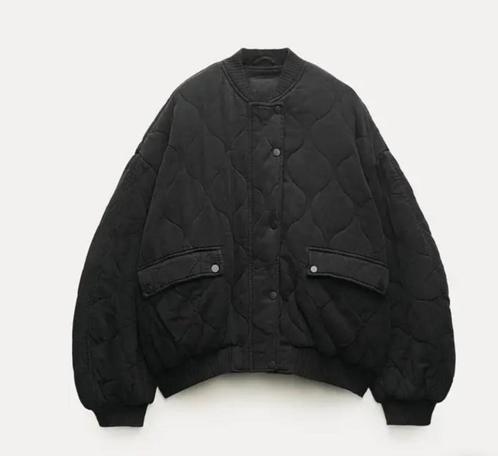 Women’s Quilted Oversized Bomber Jacket | Lightweight
