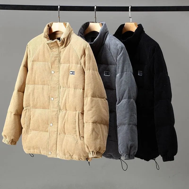 Men’s Corduroy Puffer Jacket | Zip-Up