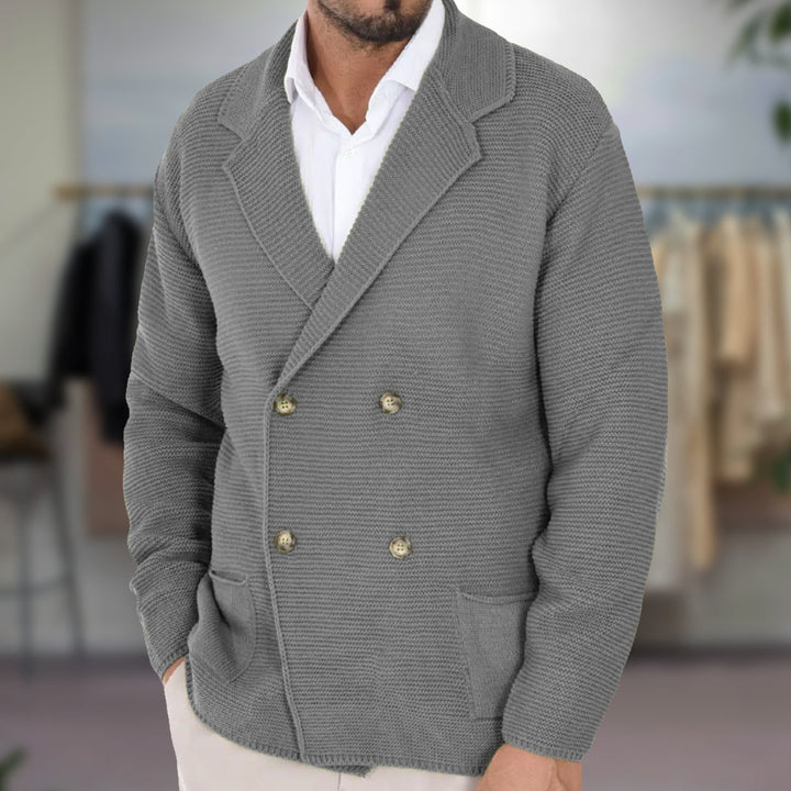 Men’s Double-Breasted Knit Blazer | Casual