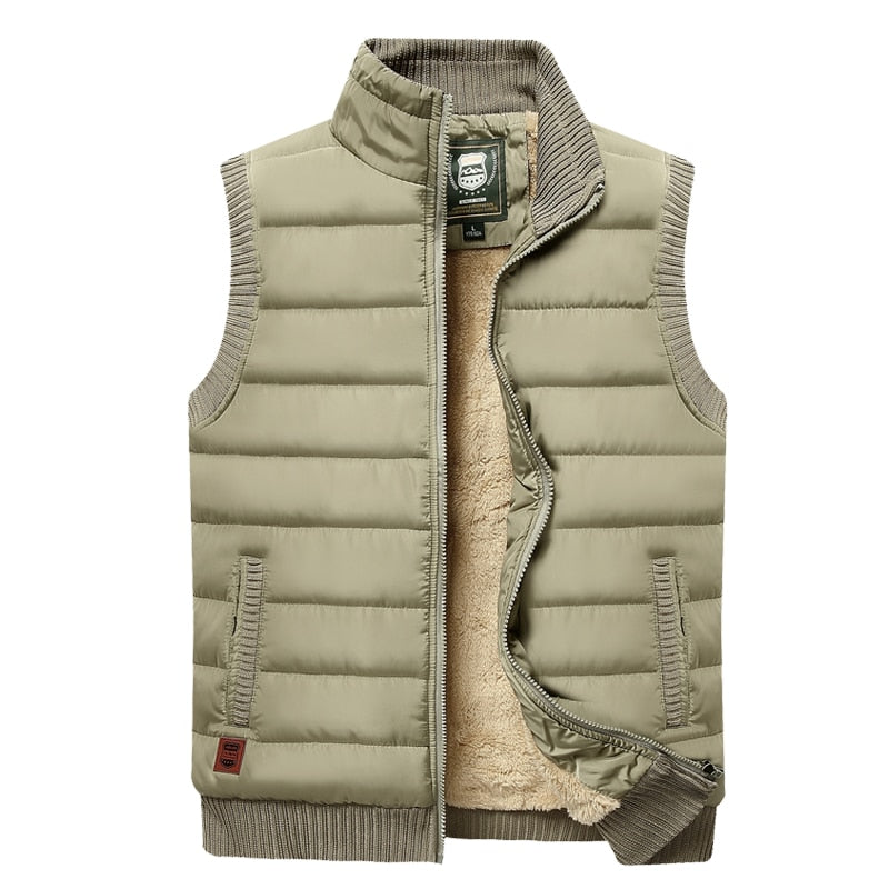 Men’s Zip-Up Vest | Diamond Stitch