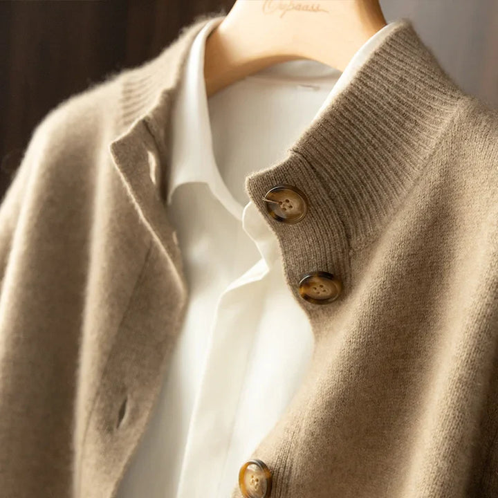 Women’s Buttoned Ribbed Cardigan | Long Sleeve