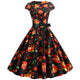 Women’s Halloween Midi Dress | Spooky Pumpkin Print