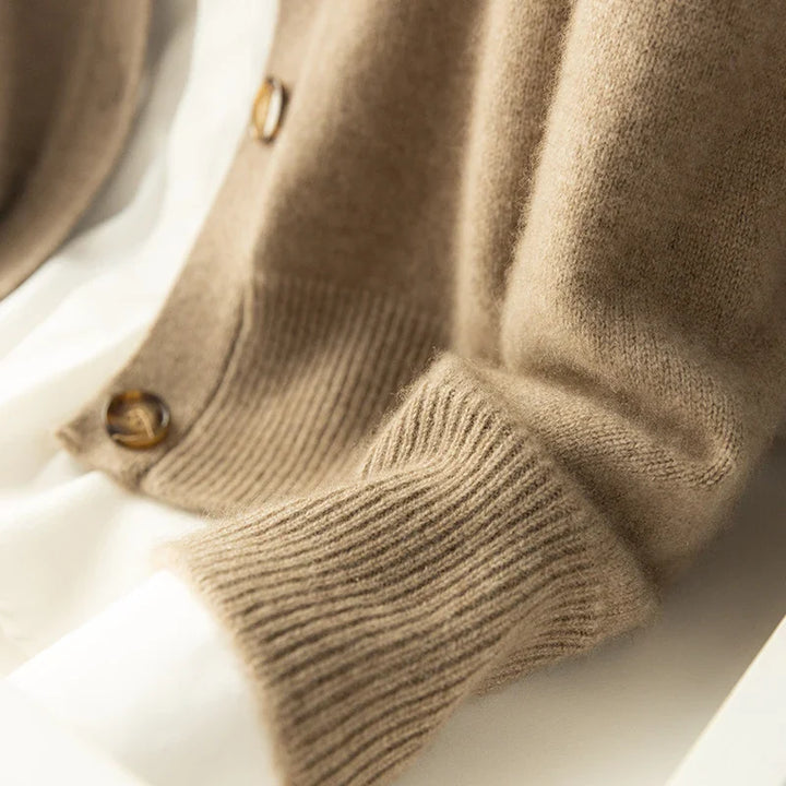 Women’s Buttoned Ribbed Cardigan | Long Sleeve
