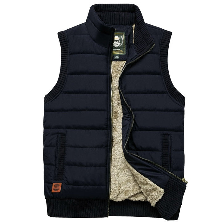 Men’s Zip-Up Vest | Diamond Stitch