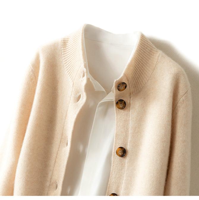 Women’s Buttoned Ribbed Cardigan | Long Sleeve