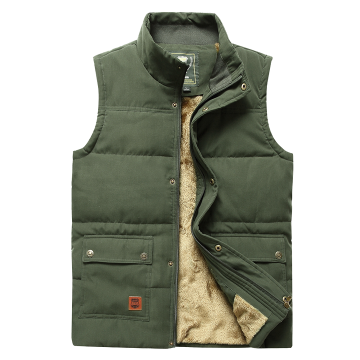 Men’s Zip-Up Vest | Diamond Stitch