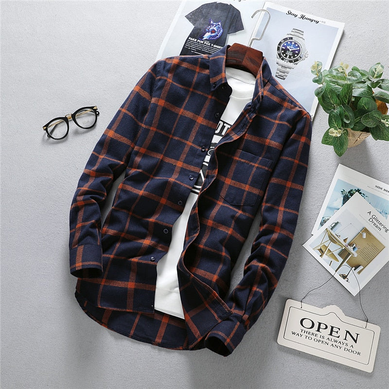 Men’s Checked Casual Shirt | Long Sleeve