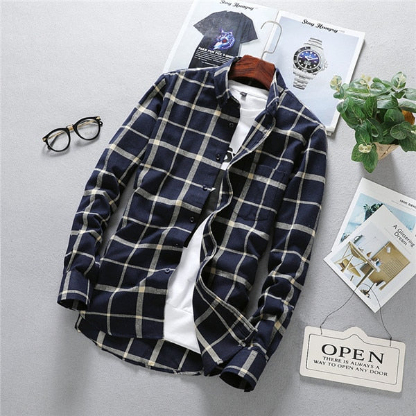 Men’s Checked Casual Shirt | Long Sleeve