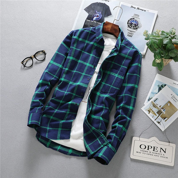 Men’s Checked Casual Shirt | Long Sleeve