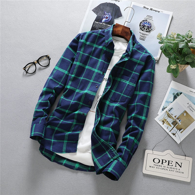 Men’s Checked Casual Shirt | Long Sleeve