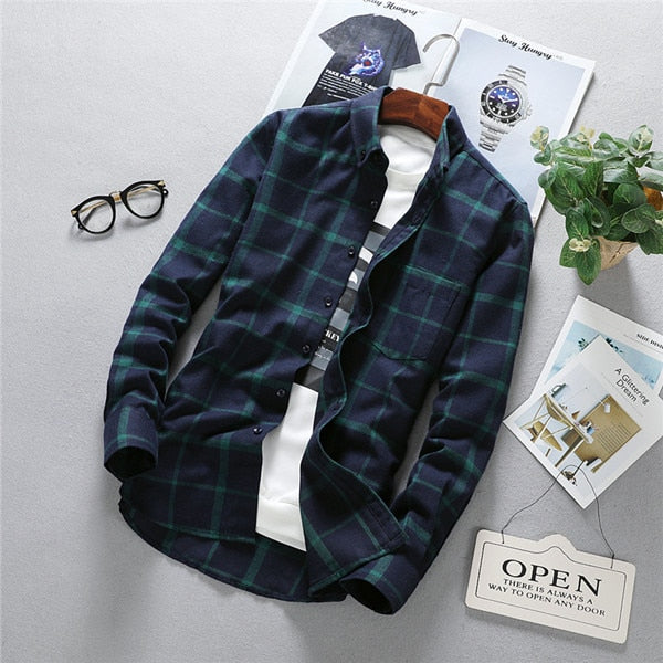Men’s Checked Casual Shirt | Long Sleeve