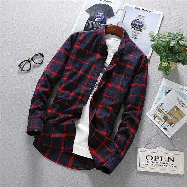 Men’s Checked Casual Shirt | Long Sleeve