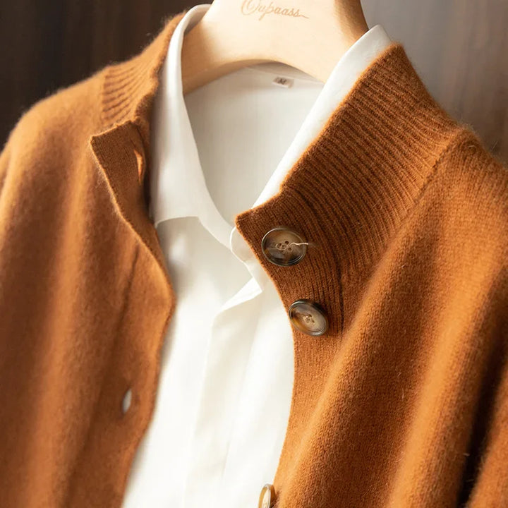 Women’s Buttoned Ribbed Cardigan | Long Sleeve