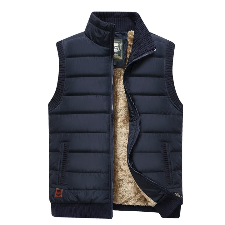 Men’s Zip-Up Vest | Diamond Stitch