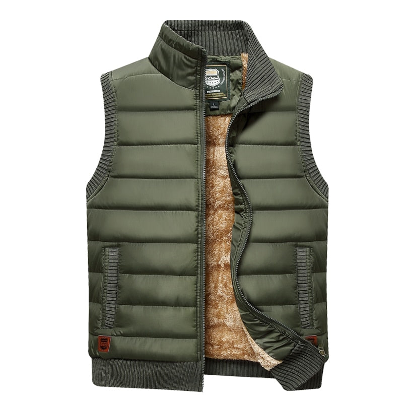 Men’s Zip-Up Vest | Diamond Stitch