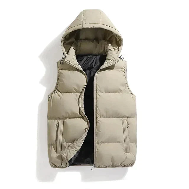 Men’s Hooded Vest | Quilted Puffer