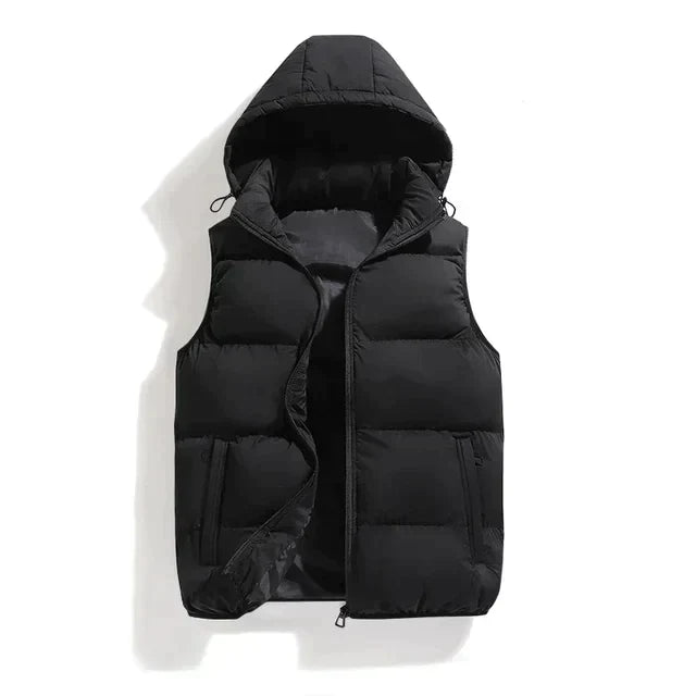Men’s Hooded Vest | Quilted Puffer