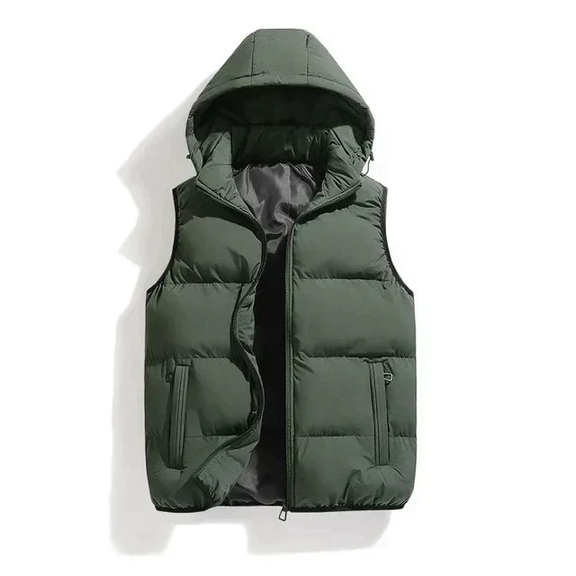 Men’s Hooded Vest | Quilted Puffer