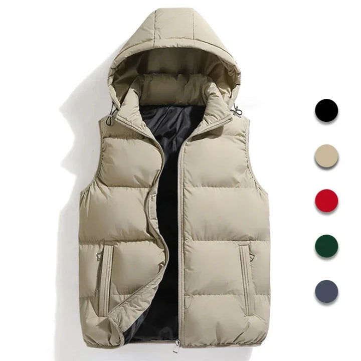 Men’s Hooded Vest | Quilted Puffer