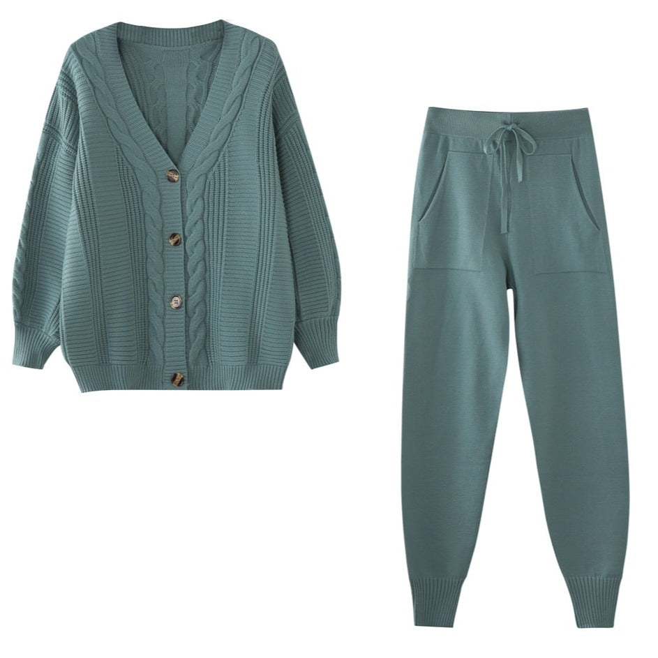 Women’s Lounge Set | Button Cardigan & Joggers
