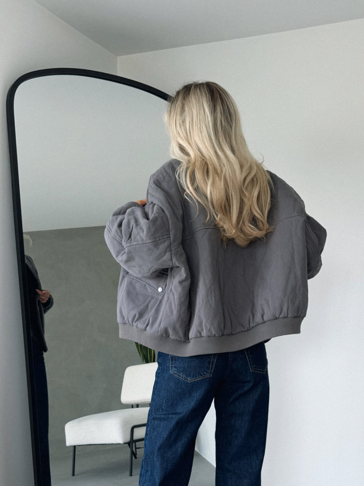 Women’s Quilted Oversized Bomber Jacket | Lightweight