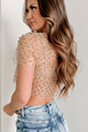 Women’s Sequin Mesh Crop Top | Sheer