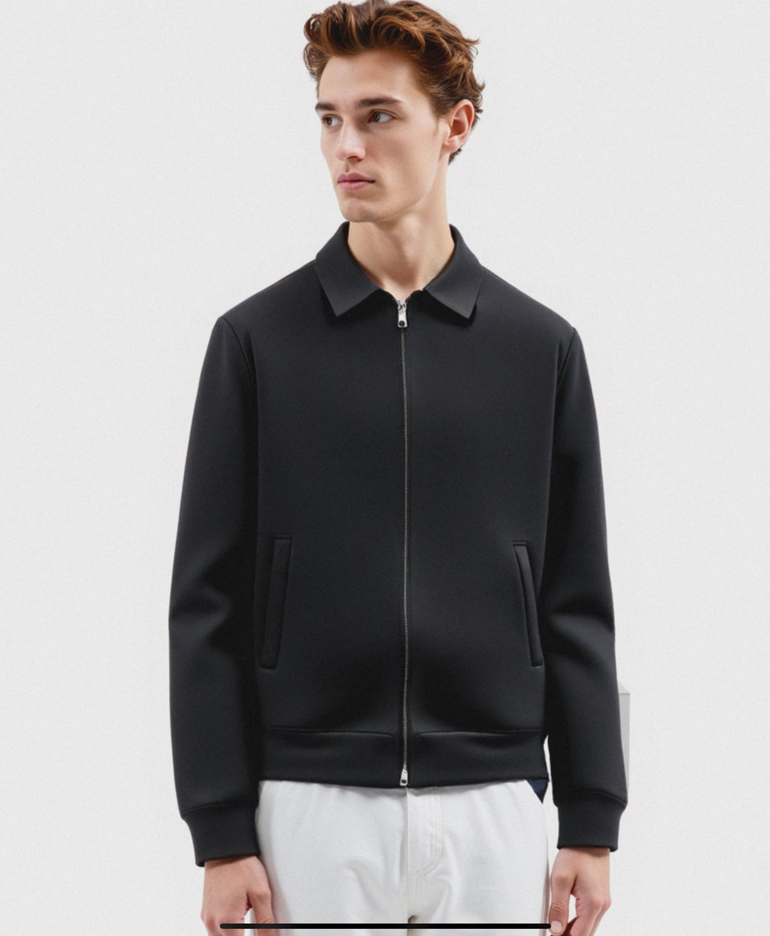 Men’s Zip-Up Bomber Jacket | Plaid Lined