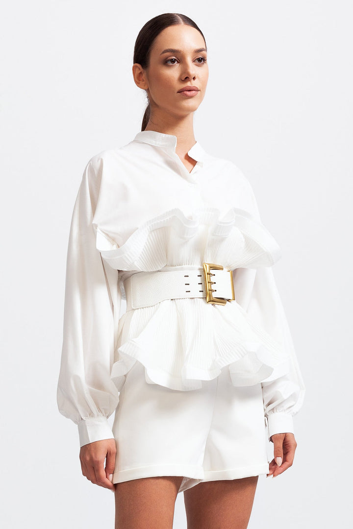 Women’s Ruffle Blouse | Long Sleeve
