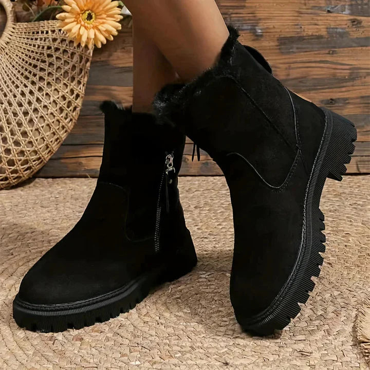 Women’s Ankle Winter Boots | Trim Detail