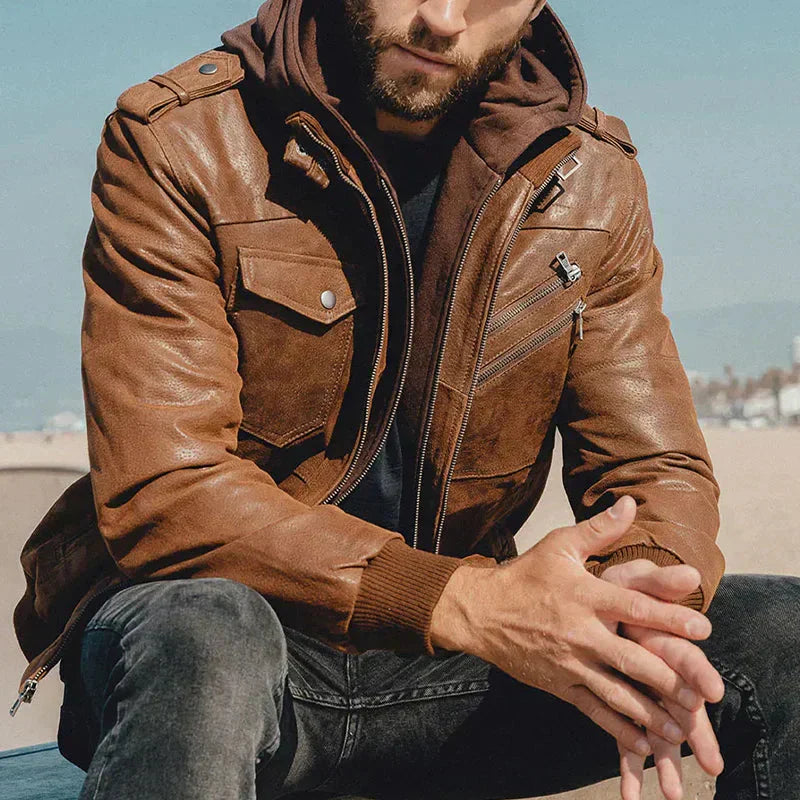 Travis - Men's Stylish Leather Winter Jacket