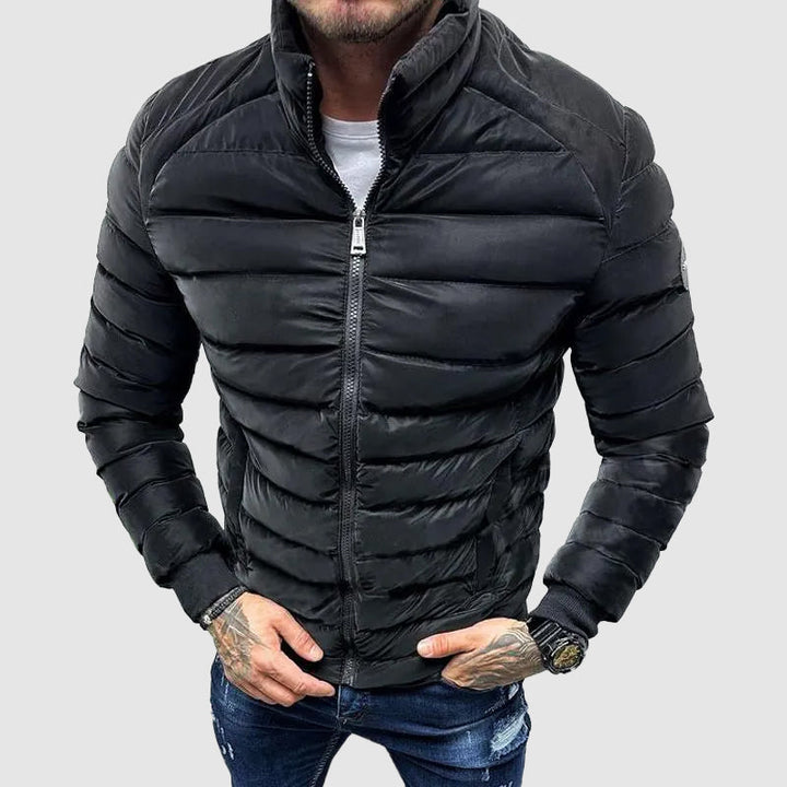 Men’s Puffer Zip-Up Jacket | Slim Fit