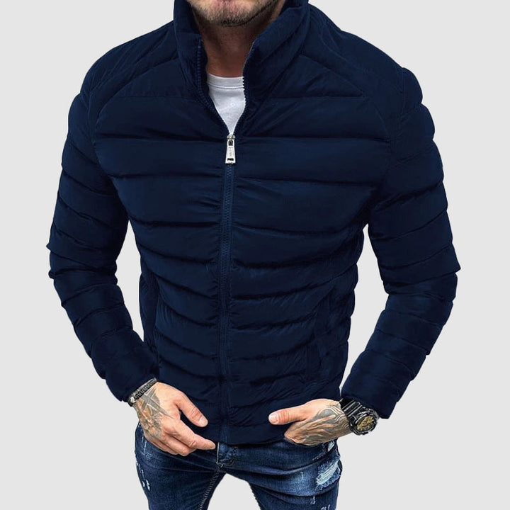 Men’s Puffer Zip-Up Jacket | Slim Fit