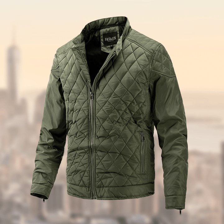 Men’s Quilted Zip-Up Jacket | Long Sleeve