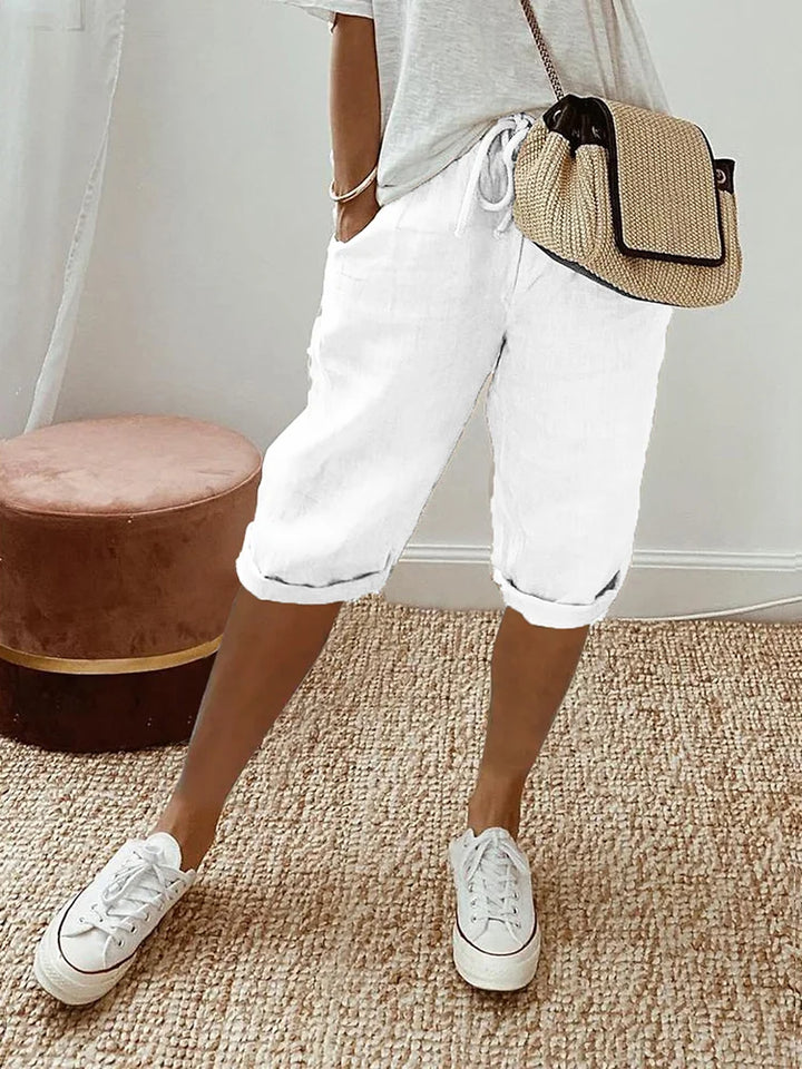 Women's Knee-Length Shorts | With Drawstring