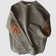 Men’s Crew Neck Knit Sweater | Elbow Patch