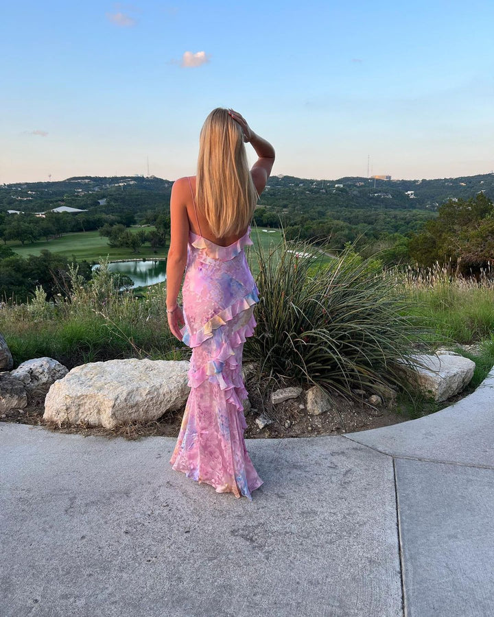 Women’s Ruffle Floral Dress | Maxi